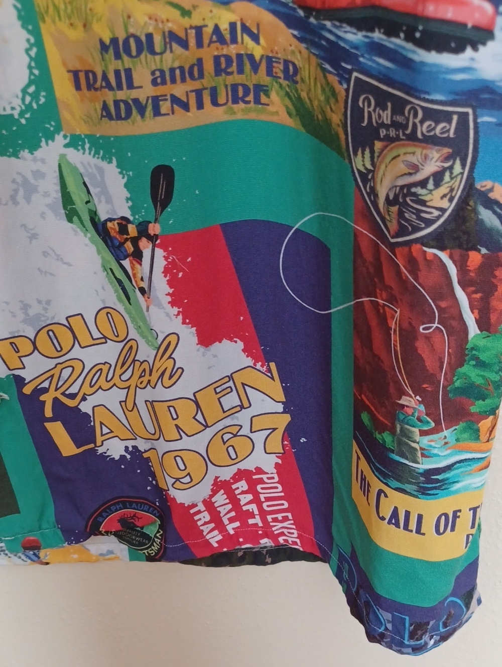 Polo Ralph Lauren Sportsman Kayak Expedition Camp Shirt Stadium XL Retro Pony - Picture 9 of 16